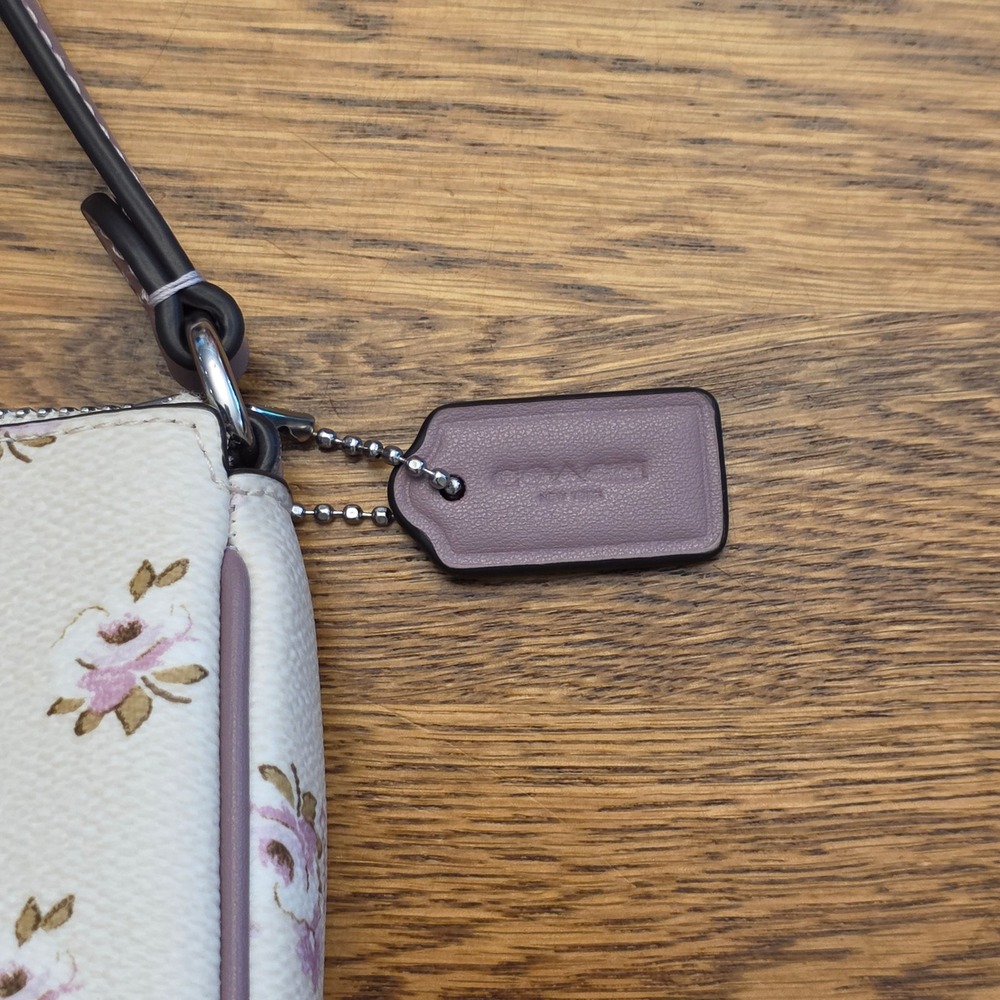 Coach Nolita 19 Wristlet Chalk White Vintage Rose Floral Print Handbag Spring - Picture 5 of 10